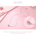 Love S925 Sterling Silver Lady Necklace, SCN181, SCN181 (Gold)
