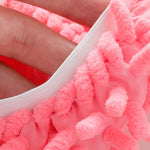 2pcs Chenille Lazy Mopping Shoe Cover Clean Floor Removable and Washable Mop Random Colour, Floor Mop