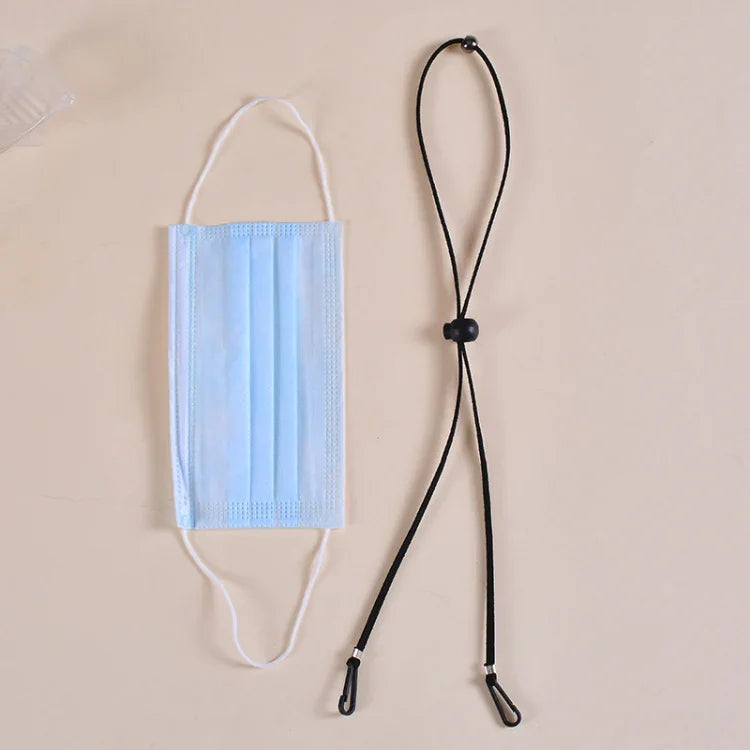 10pcs Mask Anti-lost Adjustable Lanyard and Ear Hook, Cashmere, White, Black, Yellow, Green, Blue, Pink, Red, Grey