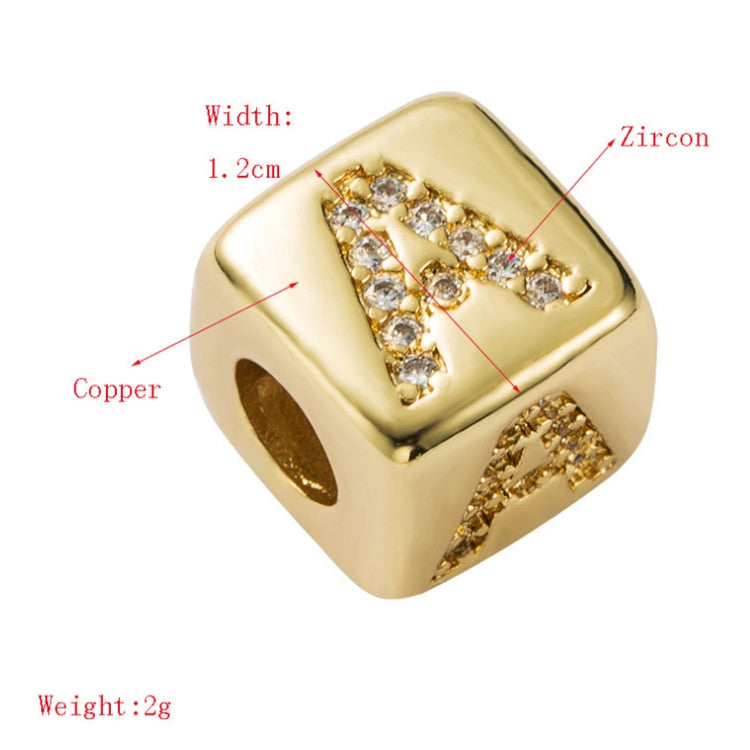 English Letter Beads Bracelet Brass Micro-inlaid Couple Red String Pull DIY Bracelet Jewelry, A, B, C, D, E, F, G, H, I, J, K, L, M, N, O, P, Q, R, S, T, U, V, W, X, Y, Z