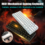 RK61 61 Keys Bluetooth / Wireless Dual Modes Tablet Mobile Gaming Mechanical Keyboard, Cable Length: 1.5m, Tea Shaft, Green Shaft, Red Shaft