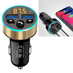 Halo Car MP3 Bluetooth Player Car Charger Car FM Transmitter 3.1A Car Charger, Elegant Black, Tyrant Gold, Snow Silver