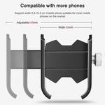 Bicycle Mobile Phone Holder Motorcycle Electric Car Navigation Mobile Phone Holder, Handlebars, Rearview Mirrors