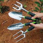 Aluminum Alloy Garden Vegetable Garden Tool Sea Tool, Wide Shovel, Scale Shovel, Three-tooth Shovel, Three-tooth Rake, Weed Puller, 4 PCS / Set, 5 PCS / Set