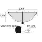 Separate Hammock Mosquito Net Outdoor Hammock Mosquito Cover And Not Include Hammock, Black, Gray, Green
