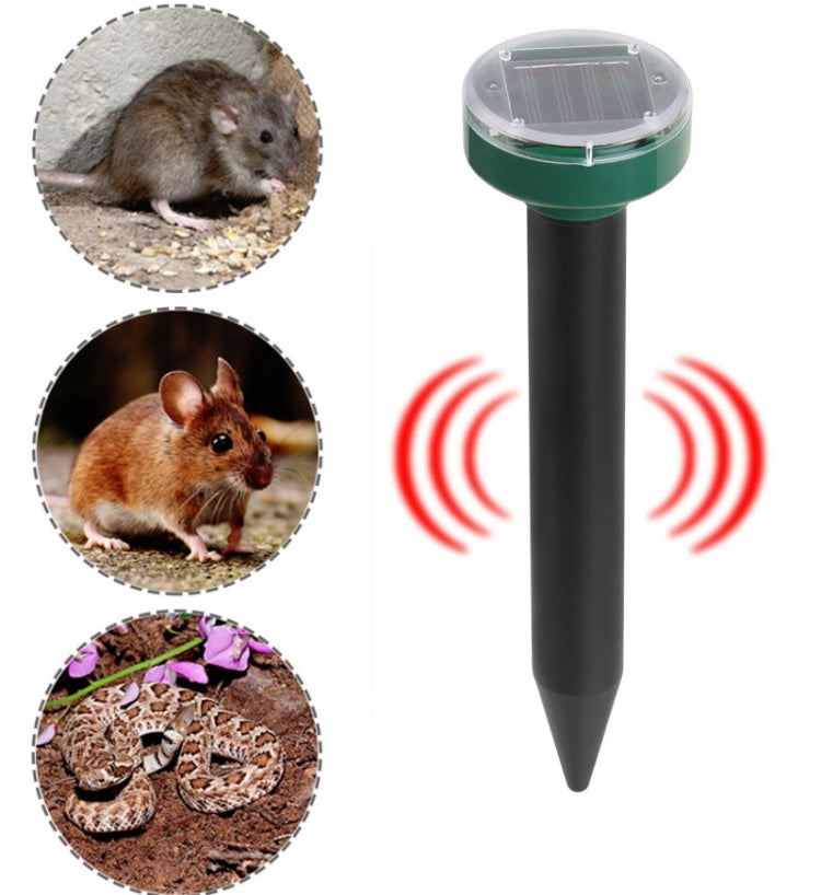 Solar Mouse Repeller Ultrasonic LED Manor Farm Rice Field Mouse Repeller Snake Repeller, Solar Mouse Repeller (Round ), Solar Mouse Repeller (Square)