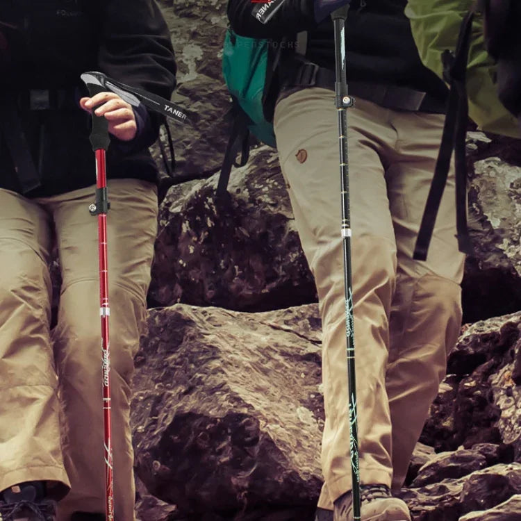 TANERDD TR-D0001 Trekking Poles Aluminum Alloy Folding Outdoor Handrails Trekking Walking Sticks, TR-D0001 Short (Red), TR-D0001 Short (Blue), TR-D0001 Short (Sky Blue), TR-D0001 Short (Purple), TR-D0001 Short (Black), TR-D0001 Short (Green)           ...