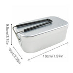 Outdoor Travel Camping Camping Lunch Box Portable Foldable Aluminum Lunch Box Retro Lunch Box Small, Small Regular Lunch Box, Lunch Box And Steaming Rack