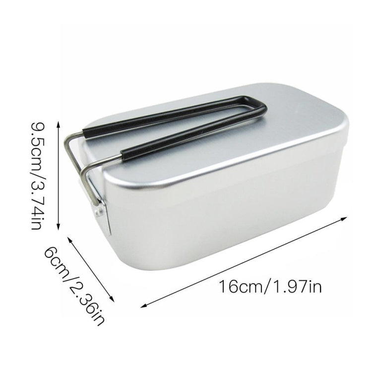 Outdoor Travel Camping Camping Lunch Box Portable Foldable Aluminum Lunch Box Retro Lunch Box Small, Lunch Box And Steaming Rack