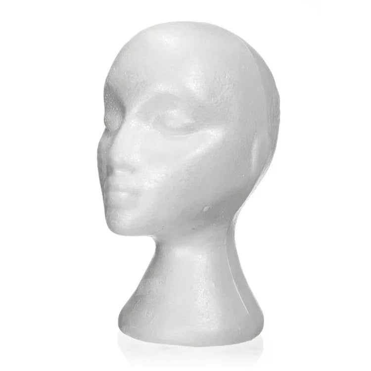 Dummy mannequin head Female Foam Exhibitor for cap, headphones, hair accessories and wigs Woman Mannequin Foam