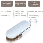 Household Mini Heat Sealing Machine Package Sealer Clamps, Brown, Gray