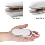 Household Mini Heat Sealing Machine Package Sealer Clamps, Brown, Gray
