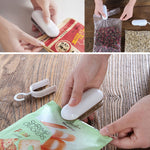 Household Mini Heat Sealing Machine Package Sealer Clamps, Brown, Gray
