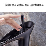 Bathroom Faucet Washbasin Waterfall Hot & Cold Faucet, 84535-1, 84535 High Type, 99529 Black