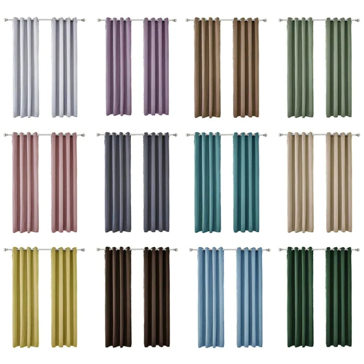 High-precision Curtain Shade Cloth Insulation Solid Curtain, 42x84 Inch（107x213CM）, 52x63 Inch（132x160CM）, 52x84（132x213）