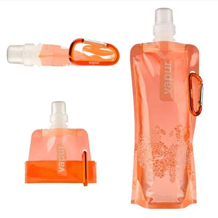 0.5L Portable Ultralight Foldable Silicone Water Bag Outdoor Sports Supplies Hiking Camping Soft Flask Waterproof Bag