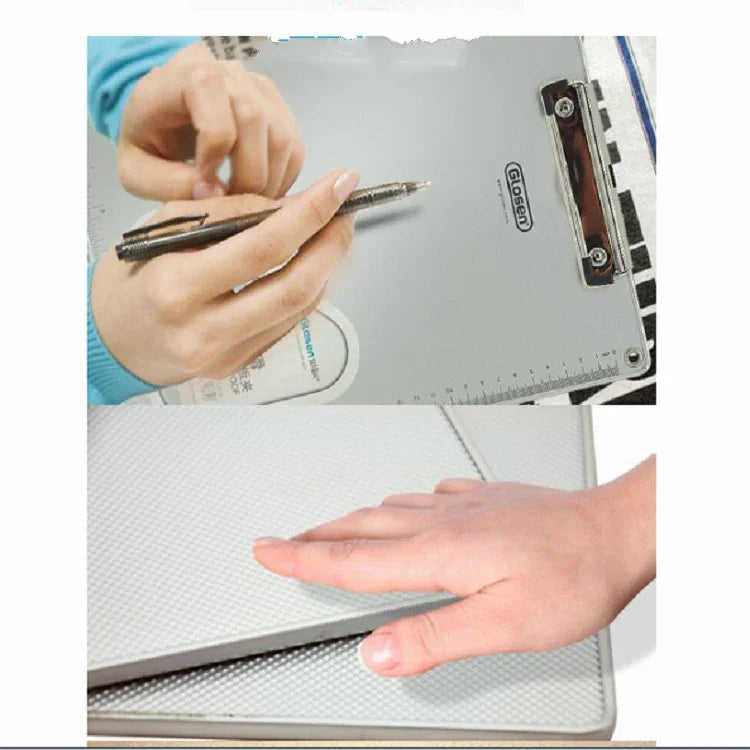A4 Aluminum Clipboard Writing Pad Folder School Office Stationery Supplies, Size: 31.5x22.5cm, 31.5x22.5cm