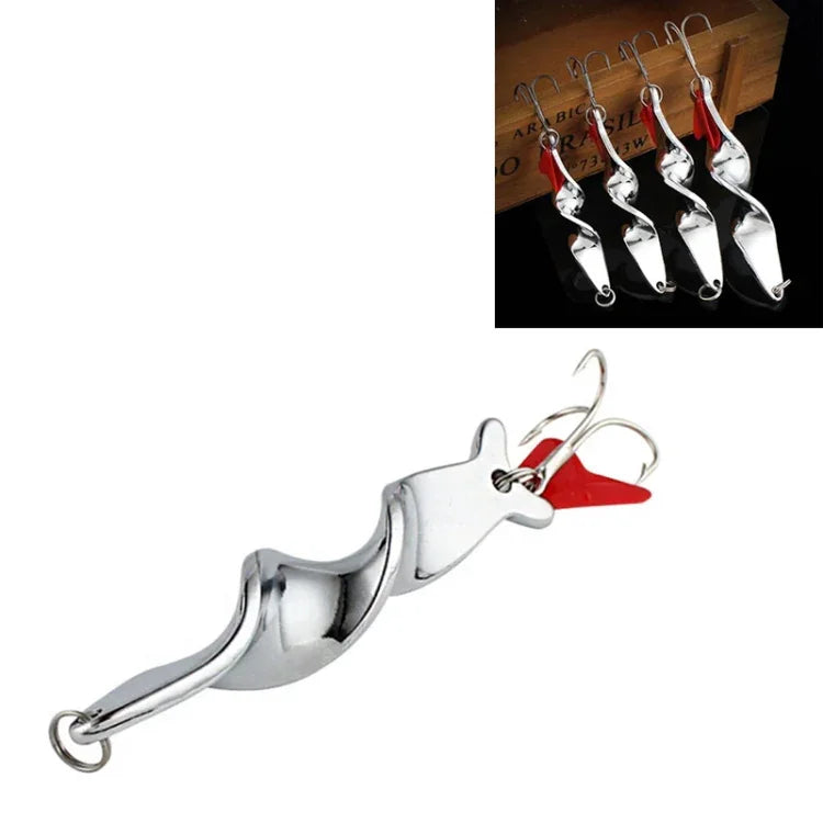 Rotating Metal Spinner Fishing Lure Hard Baits Fish Hook Tackle, 10g, 14g, 21g, 28g