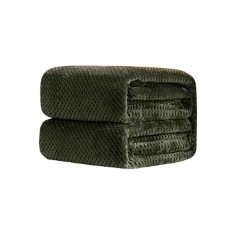 Thicken Solid Color Mesh Pineapple Flannel Blanket Coral Fleece Air Conditioning Sofa Cover Winter Warm Sheets Easy Wash Faux Fur Blankets, 100x150cm, 120x200cm, 150x200cm, 180x200cm, 200x230cm, 70x100cm, 45x65cm