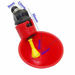 Automatic Quail Drinker Chicken Waterer Bowl With Yellow Nipple Farm poultry drinking water system