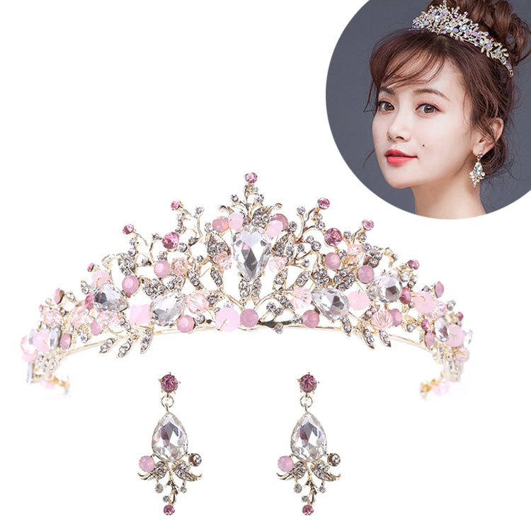 Luxury Pink Gold Pearl Bridal Crowns Handmade Tiara Bride Headband Crystal Wedding Diadem Queen Crown Wedding Hair Accessories, Pearl Crown Pink, Pearl Crown Gold, Pearl Crown White