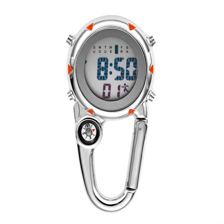 Mountain Climbing Watch Multifunctional Stainless Steel Hook Watch, Stainless Steel Hook Watch(Orange), Stainless Steel Hook Watch(Blue), Stainless Steel Hook Watch(Yellow), Stainless Steel Hook Watch(Red)