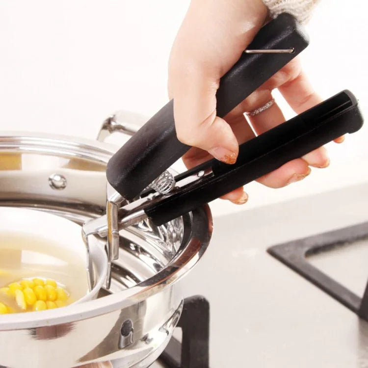 Home Camping Hinking Anti-hot Anti-Scald Pot Bowl Pan Bowl Gripper Cookware Cooking Picnic Arm Holder Carrier Handle Clip Clamp, Bowl Picker, Black