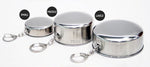 Stainless Steel Camping Folding Cup Traveling Outdoor Camping Hiking Mug Portable Collapsible Cup, S 60ML, L 250ML
