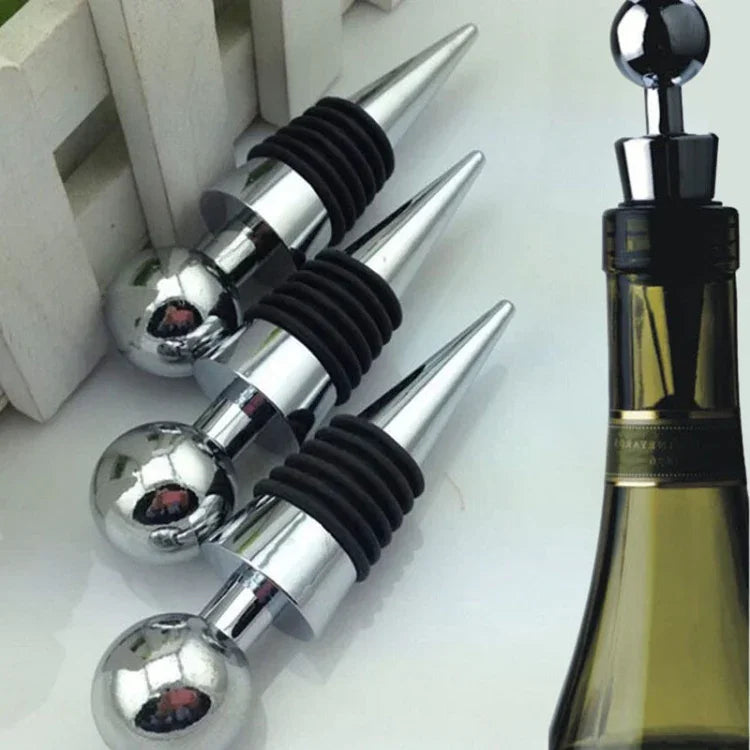 2 PCS Reusable Vacuum Sealed Red Wine Bottle Stopper, Round Shape