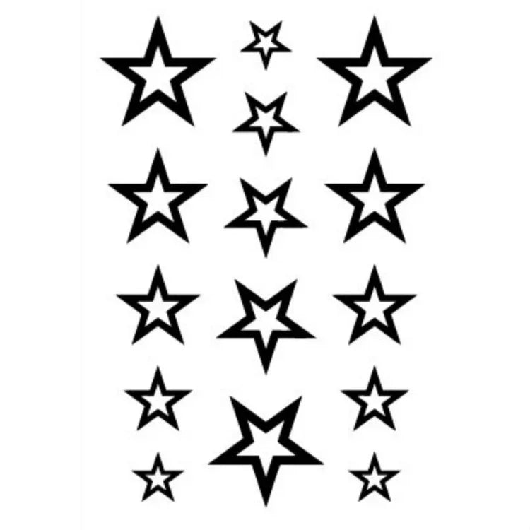 10 PCS Classic Black  Waterproof Temporary Tattoo Sticker