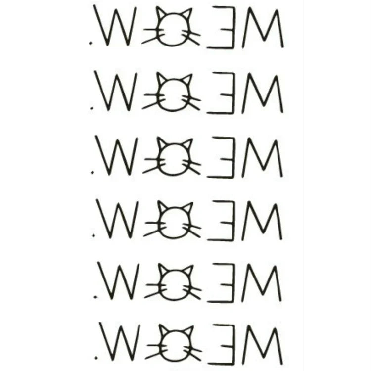 10 PCS Classic Black  Waterproof Temporary Tattoo Sticker