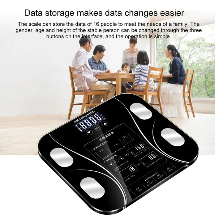 LCD Display Body Electronic Smart Weighing Scales Bathroom Scale Digital Human Weight Scales, Bathroom Scale