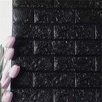 2 PCS Self Adhesive Waterproof TV Background Brick Wallpapers 3D Wall Sticker Living Room Wallpaper Mural Bedroom Decorative Stickers, 70cm x 77cm