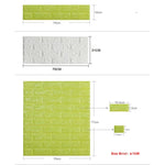 2 PCS Self Adhesive Waterproof TV Background Brick Wallpapers 3D Wall Sticker Living Room Wallpaper Mural Bedroom Decorative Stickers, 70cm x 77cm