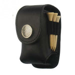 Portable Golf Ball Holder Waist Pouch Bag Leather Cool Golf Tee Bag Sports Accessory, Golf Ball Holder Black, Golf Ball Holder Brown