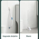 Disposable Toilet Brush Household Toilet Brush with Detergent, Splicing, Dolphin, Replacement Core