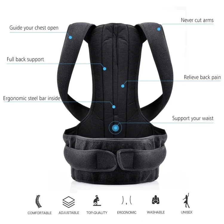 Back Posture Corrector Shoulder Lumbar Brace Spine Support Belt Adjustable Adult Corset Posture Correction Belt Body Health Care