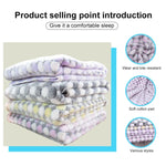 Soft Flannel Pet Blanket Dots Printed Breathable Bed Mat Warm Pet Sleeping Cushion Cover for Pet Dog Cat, S, M, L