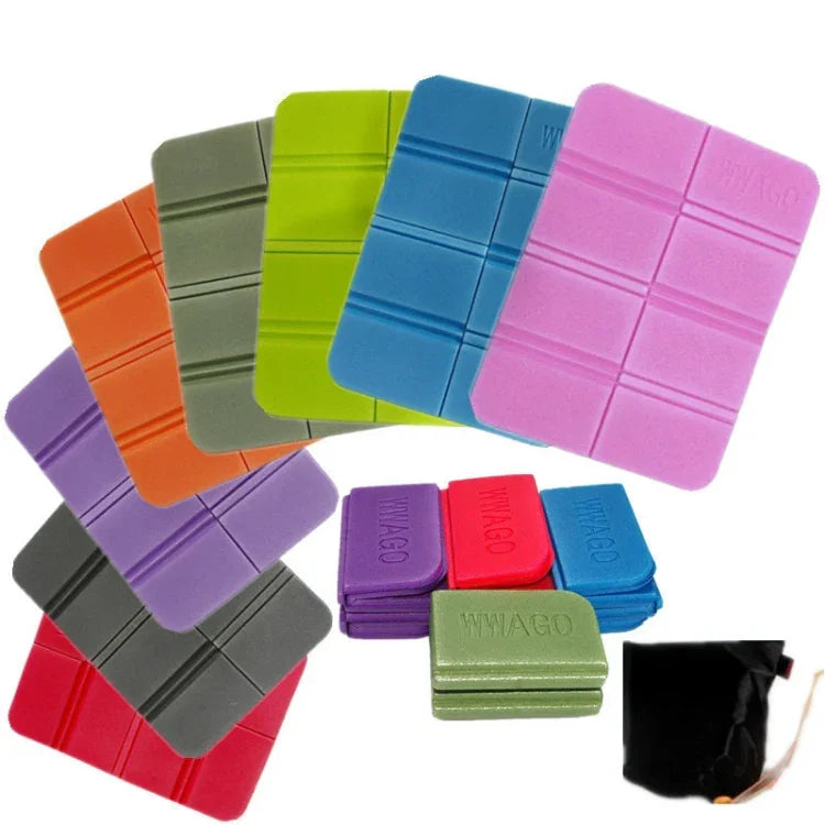 XPE Folder Camping Mat Folding Portable Small Cushion Moisture-Proof Waterproof Prevent Dirty Picnic Mat  Beach Pad, 38.5x27.5cm Blue, 38.5x27.5cm Fruit Green, 38.5x27.5cm Orange