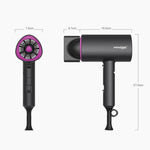 Mingge T1 T Style 1800W High-power Cold Hot Air Wind Fast Drying Folding Hair Dryer, EU Plug, US Plug, UK Plug