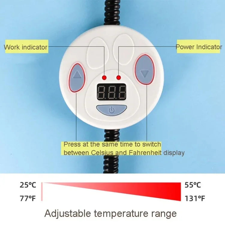 Pet Heating Pad Waterproof and Anti-Scratch Electric Blanket, Size: 60x45cm, JP Plug
