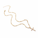 Women Fashion Bright Electroplating Cross Jewelry Necklace, Gold, Silver