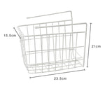 Closet Storage Rack Under The Partition Hanging Basket Storage Basket, Black, White