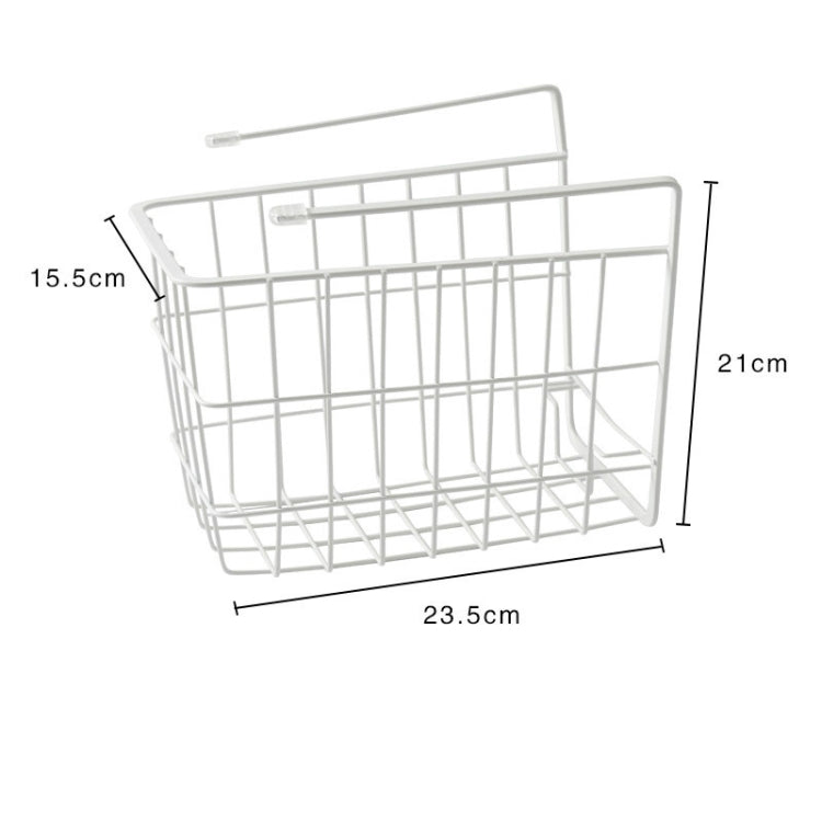 Closet Storage Rack Under The Partition Hanging Basket Storage Basket, Black, White