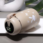 Cartoon Thermos Mug Intelligent Temperature Measurement Color Change Display Temperature Water Cup Couple Children Student Cup, Digital Display, Pink, Digital Display, Blue, Digital Display, Green, Digital Display, Brown
