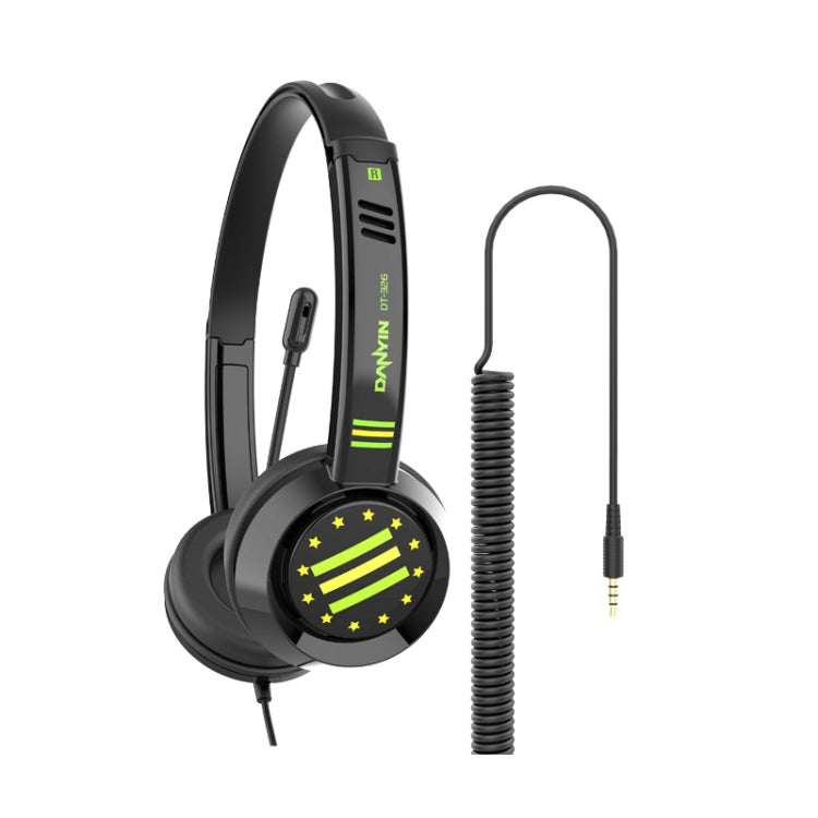 DANYIN DT326 Head-mounted Desktop Computer Children Learning Wire Headset with Microphone, Cable Length:1.8m, DT326 3.5mm Two-hole White, DT326 3.5mm Two-hole Black, DT326 Single Hole Four-level White, DT326 Single Hole Four-level Black                ...