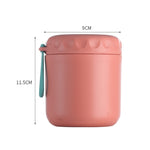 Stainless Steel Soup Cup Soup Pot Lunch Box Portable Thermos Cup, Red, Green