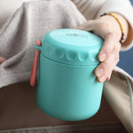 Stainless Steel Soup Cup Soup Pot Lunch Box Portable Thermos Cup, Red, Green