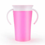 360 Degrees Rotated Baby Learning Drinking Cup With Double Handle Flip