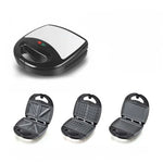 3 in 1 Sandwich Maker Multi-Function Waffle Maker Panini Breakfast Maker, EU Plug, 3 in 1 Sandwich Maker